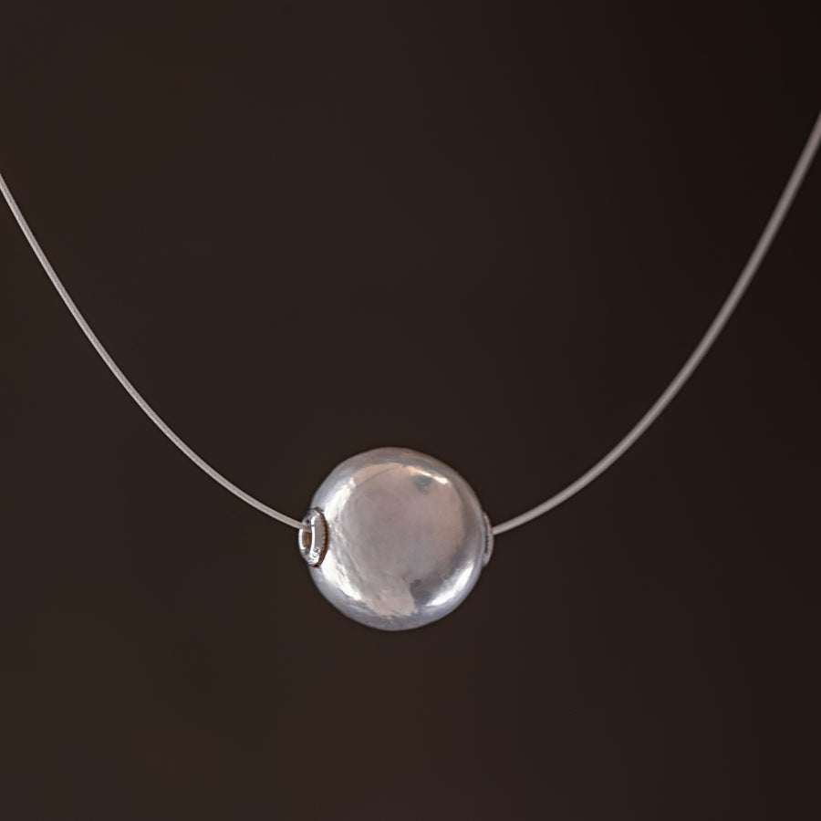 Schwebende Perle Silber 6